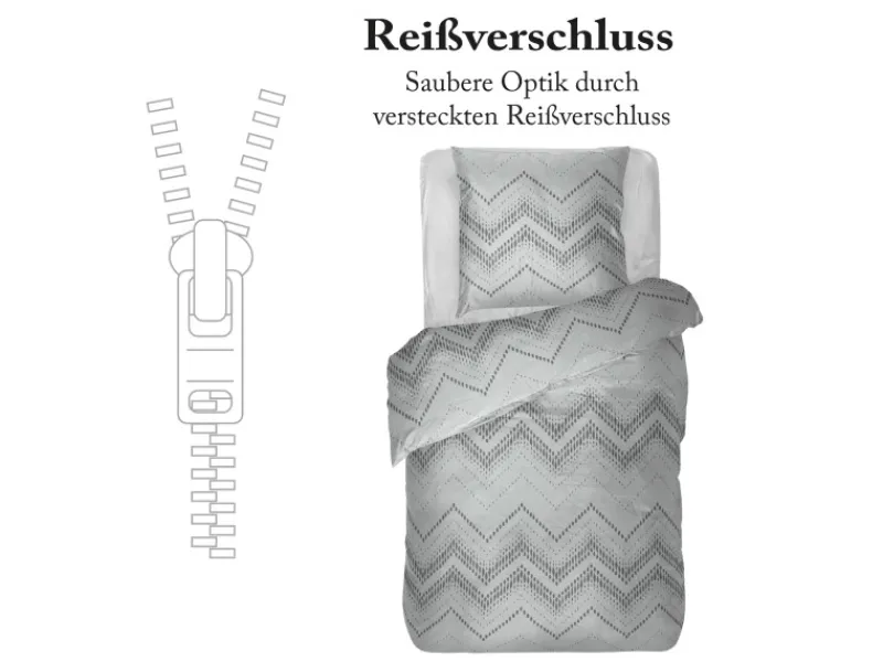 Bestlivings Bettwäsche Renforce 80 x 80 cm & 135 x 200 cm Karo Grau