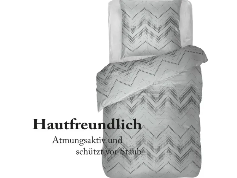 Bestlivings Bettwäsche Renforce 80 x 80 cm & 135 x 200 cm Karo Grau