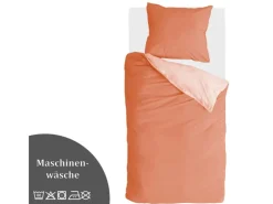 Bestlivings Bettwäsche-Set 135 x 200 cm Side Way Terracotta&White