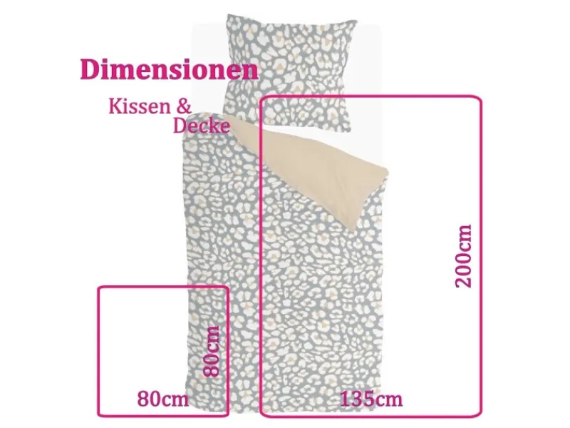 Bestlivings Überwürfe|Kissenbezüge^Bettwäsche-Set 135 x 200 cm Lazy Leopard