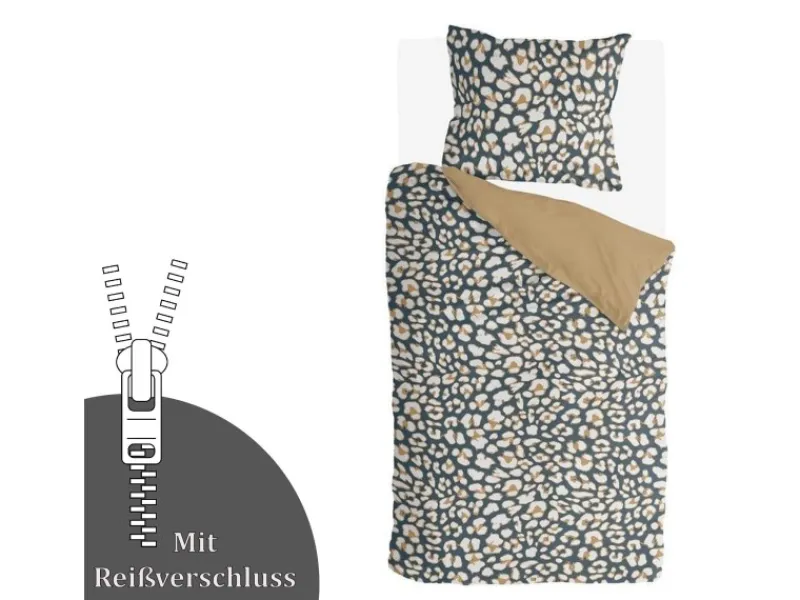 Bestlivings Überwürfe|Kissenbezüge^Bettwäsche-Set 135 x 200 cm Lazy Leopard