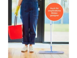 Bestlivings Reinigung^Bodenwischer Komplett Set Mikrofaser Blau Weiß