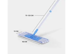 Bestlivings Reinigung^Bodenwischer Komplett Set Mikrofaser Blau Weiß