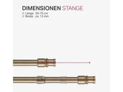 Bestlivings Cafehausstangen Matt Gold 50 bis 75 cm
