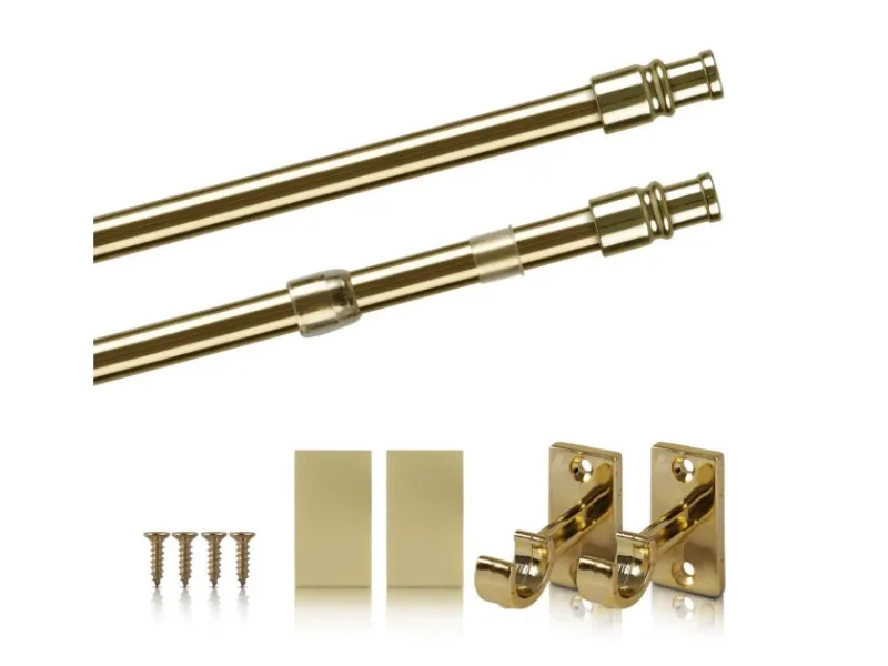 Bestlivings Türvorhänge|Seilspanngarnituren^Cafehausstangen Messing Gold 50 bis 75 cm