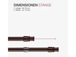 Bestlivings Gardinenstangen^Cafehausstangen Braun 50 bis 75 cm