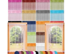 Bestlivings Türvorhänge^2er Pack Fadenvorhang Fadengardine Gardine Vorhang 90 cm x 240 cm