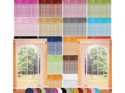 Bestlivings Türvorhänge^2er Pack Fadenvorhang Fadengardine Gardine Vorhang 90 cm x 240 cm