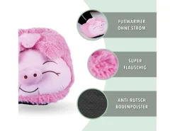 Bestlivings Fußwärmer Plüsch 27 x 40 cm Schwein