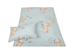 Bestlivings Bettwäsche^Kinder Bettwäsche 100 x 135 cm & 40 x 60 cm - Bärchen Blau