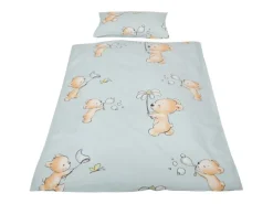 Bestlivings Bettwäsche^Kinder Bettwäsche 100 x 135 cm & 40 x 60 cm - Bärchen Blau