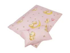 Bestlivings Kinder Bettwäsche 100 x 135 cm & 40 x 60 cm - Bärchen Rosa