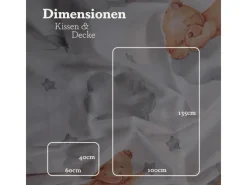 Bestlivings Bettwäsche^Kinder Bettwäsche 100 x 135 cm & 40 x 60 cm - Bärchen Wolke