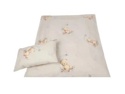 Bestlivings Überwürfe|Bettwäsche^Kinder Bettwäsche 100 x 135 cm & 40 x 60 cm - Bärchen Beige