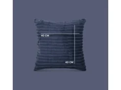 Bestlivings Kissenhülle Kordoptik 40 x 40 cm Mitternachtsblau