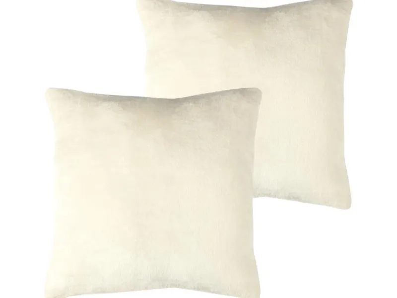 Bestlivings Kissenhülle Kuschel Kissenbezug mit Reißverschluss 45 x 45 cm 2er Pack