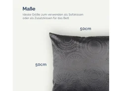 Bestlivings Kissenbezüge^Kissenhülle Punkte 50 x 50 cm