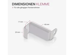 Bestlivings Seilspanngarnituren|Gardinenstangen^Klemmstange Spannvitrage Twist 60 bis 90 cm Weiß