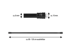 Bestlivings Klemmstangen mit Schraubtechnik Schwarz 80 bis 120 cm 4er Pack