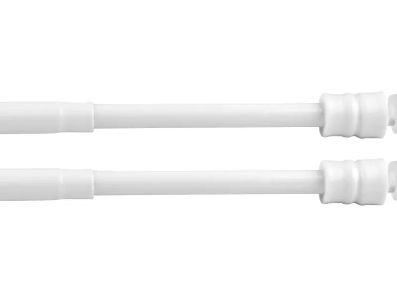 Bestlivings Klemmstangen mit Schraubtechnik Weiß 40 bis 60 cm 2er Pack
