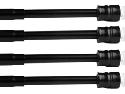 Bestlivings Klemmstangen mit Schraubtechnik Schwarz 40 bis 60 cm 4er Pack