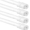 Bestlivings Gardinenstangen^Klemmstangen mit Schraubtechnik Weiß 25 bis 40 cm 4er Pack