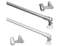 Bestlivings Seilspanngarnituren^Klemmstangen Ausziehbar Weiß 40 bis 60 cm