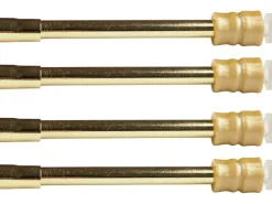 Bestlivings Gardinenstangen^Klemmstangen mit Schraubtechnik Glänzend Gold 60 bis 90 cm 4er Pack