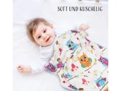Bestlivings Decken^Kuscheldecke Cashmere Dots Kids Eule
