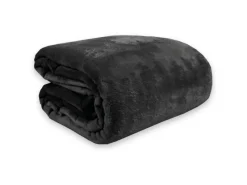 Bestlivings Überwürfe|Decken^Kuscheldecke Teddy Fleece Sherpa Flanell 150 x 200 cm Schwarz