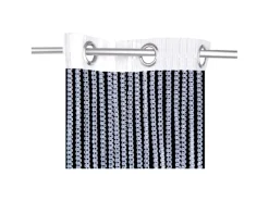 Bestlivings Türvorhänge^Metallic Fadenvorhang Trennvorhang Gardine 140 cm x 250 cm Weiß Ösen