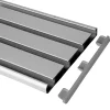 Bestlivings Gardinenschienen^Seitendeckel für Aluminium Vorhangschiene 3 bis 4 Lauf Silber