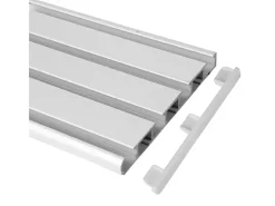 Bestlivings Gardinenschienen^Seitendeckel für Aluminium Vorhangschiene Weiß 3 bis 4 Lauf