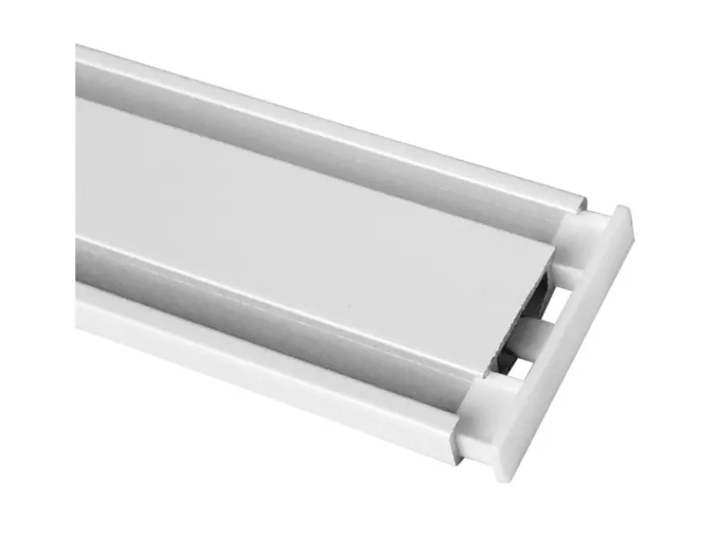 Bestlivings Vorhänge|Gardinen^Seitendeckel für Aluminium Vorhangschiene Weiß 1 bis 2 Lauf