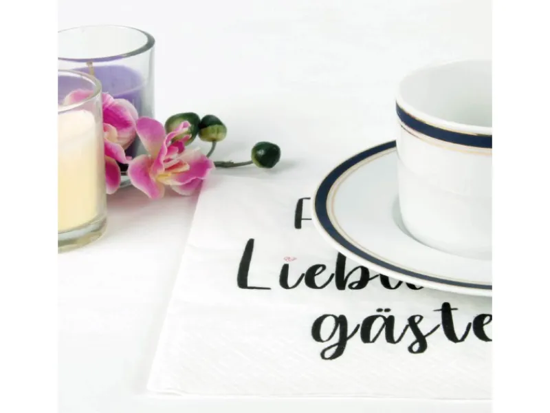 Bestlivings Servietten 33 x 33 cm 3 Lagig 20er Pack Lieblingsgäste