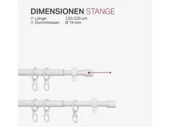 Bestlivings Stilgarnitur Ausziehbar 120 bis 220 cm Weiß