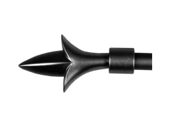 Bestlivings Gardinenstangen^Stilgarnitur Set Ausziehbar 120 bis 230 cm Lilie Schwarz