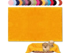 Bestlivings Tierdecke Hundedecke Mikrofaser 80 x 120 cm Hellorange
