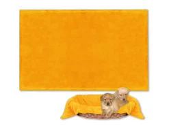 Bestlivings Tierdecke Hundedecke Mikrofaser 80 x 120 cm Hellorange