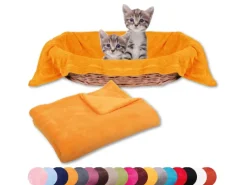 Bestlivings Überwürfe^Tierdecke Katzendecke Mikrofaser 90 x 140 cm Maisgelb