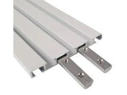 Bestlivings Gardinenschienen^Verbinder für Aluminium Vorhangschiene Silber 3 bis 4 Lauf