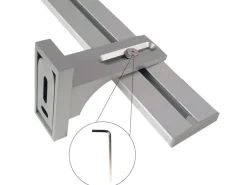 Bestlivings Gardinenschienen^Vorhangschiene Aluminium inkl. Wandträger Silber 2 Lauf 90 cm