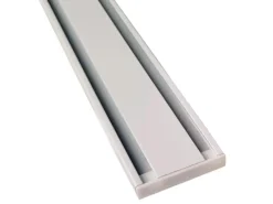 Bestlivings Gardinenschienen^Vorhangschiene 480 cm Aluminium Weiß 2 Lauf / 4 x 120 cm