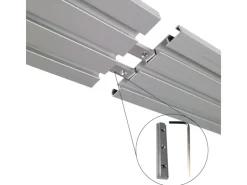 Bestlivings Gardinenschienen^Vorhangschiene 450 cm Aluminium Silber 3 Lauf / 3 x 120 cm & 90 cm