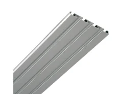 Bestlivings Gardinenschienen^Vorhangschiene 450 cm Aluminium Silber 3 Lauf / 3 x 120 cm & 90 cm