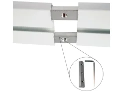 Bestlivings Gardinenschienen^Vorhangschiene Aluminium 300 cm Weiß 1 Lauf / 120 cm & 2 x 90 cm