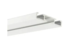 Bestlivings Gardinenschienen^Vorhangschiene Aluminium Weiß 2 Lauf 90 cm