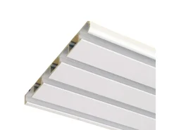 Bestlivings Gardinenschienen^Vorhangschiene Aluminium Weiß 4 Lauf 90 cm