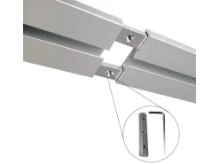 Bestlivings Gardinenschienen^Vorhangschiene 180 cm Aluminium inkl. Wandträger Silber 1 Lauf / 2 x 90 cm