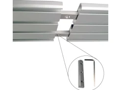 Bestlivings Vorhangschiene 210 cm Aluminium inkl. Wandträger Silber 4 Lauf / 90 cm & 120 cm